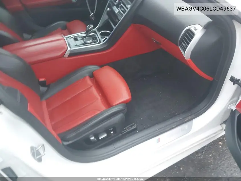 2020 BMW 840I Gran Coupe xDrive VIN: WBAGV4C06LCD49637 Lot: 44594751