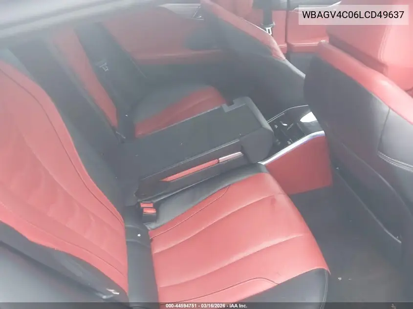 2020 BMW 840I Gran Coupe xDrive VIN: WBAGV4C06LCD49637 Lot: 44594751