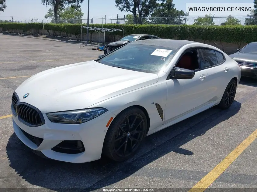 2020 BMW M850I Gtan Coupe xDrive VIN: WBAGV8C07LCE44960 Lot: 45013759
