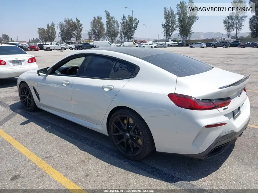 2020 BMW M850I Gtan Coupe xDrive VIN: WBAGV8C07LCE44960 Lot: 45013759