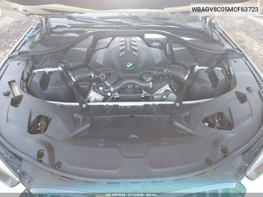 2021 BMW M850I Gtan Coupe xDrive VIN: WBAGV8C05MCF63723 Lot: 45578228