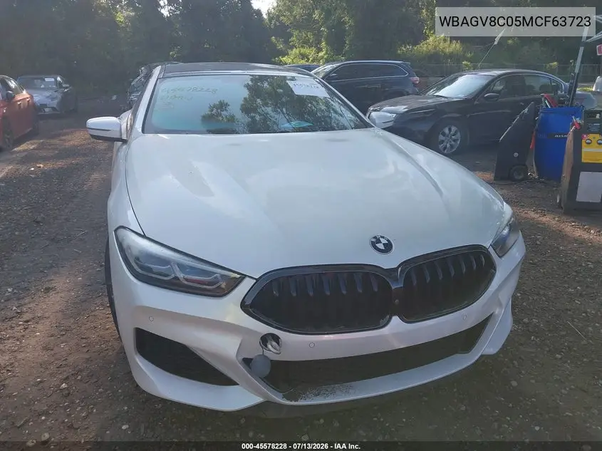 2021 BMW M850I Gtan Coupe xDrive VIN: WBAGV8C05MCF63723 Lot: 45578228