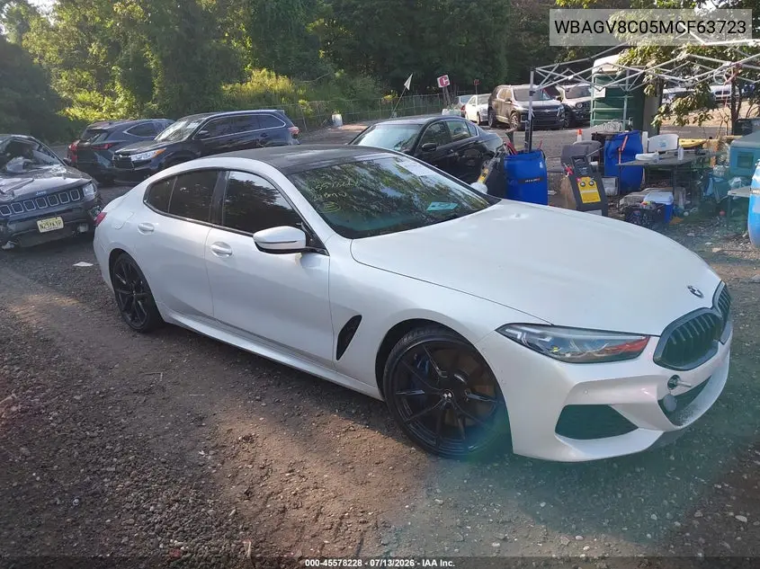 2021 BMW M850I Gtan Coupe xDrive VIN: WBAGV8C05MCF63723 Lot: 45578228
