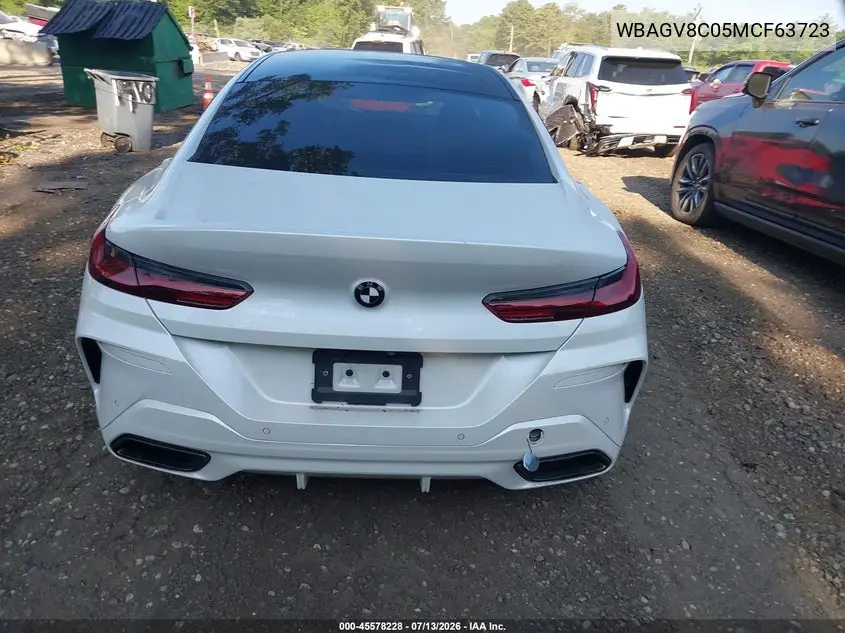 2021 BMW M850I Gtan Coupe xDrive VIN: WBAGV8C05MCF63723 Lot: 45578228