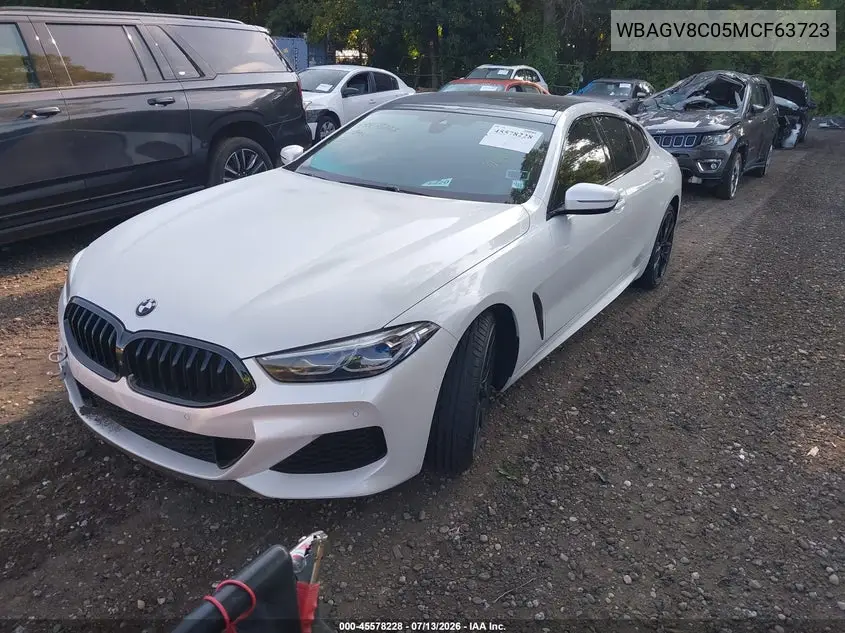 2021 BMW M850I Gtan Coupe xDrive VIN: WBAGV8C05MCF63723 Lot: 45578228
