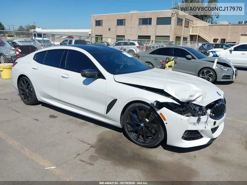 2022 BMW M850I Gtan Coupe xDrive VIN: WBAGV8C08NCJ17970 Lot: 44642124