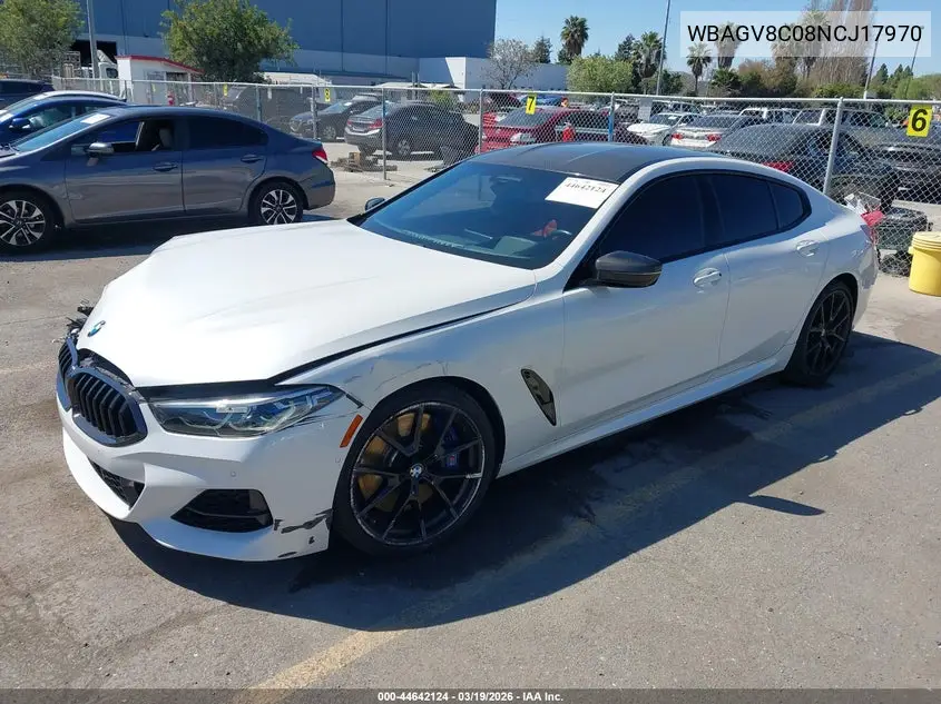 2022 BMW M850I Gtan Coupe xDrive VIN: WBAGV8C08NCJ17970 Lot: 44642124