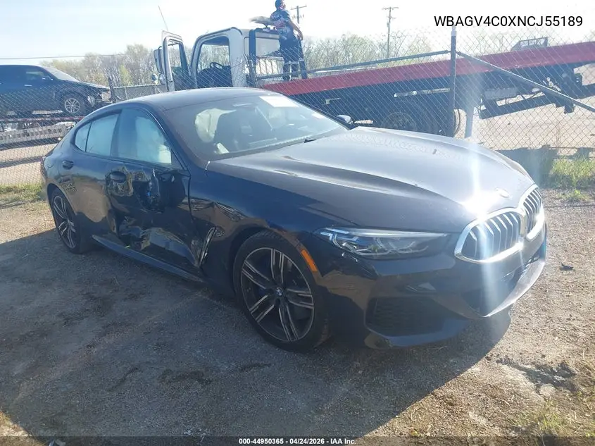 2022 BMW 840 Gran Coupe I xDrive VIN: WBAGV4C0XNCJ55189 Lot: 44950365
