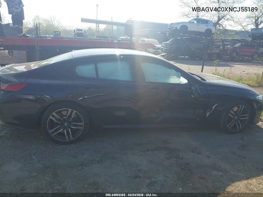 2022 BMW 840 Gran Coupe I xDrive VIN: WBAGV4C0XNCJ55189 Lot: 44950365