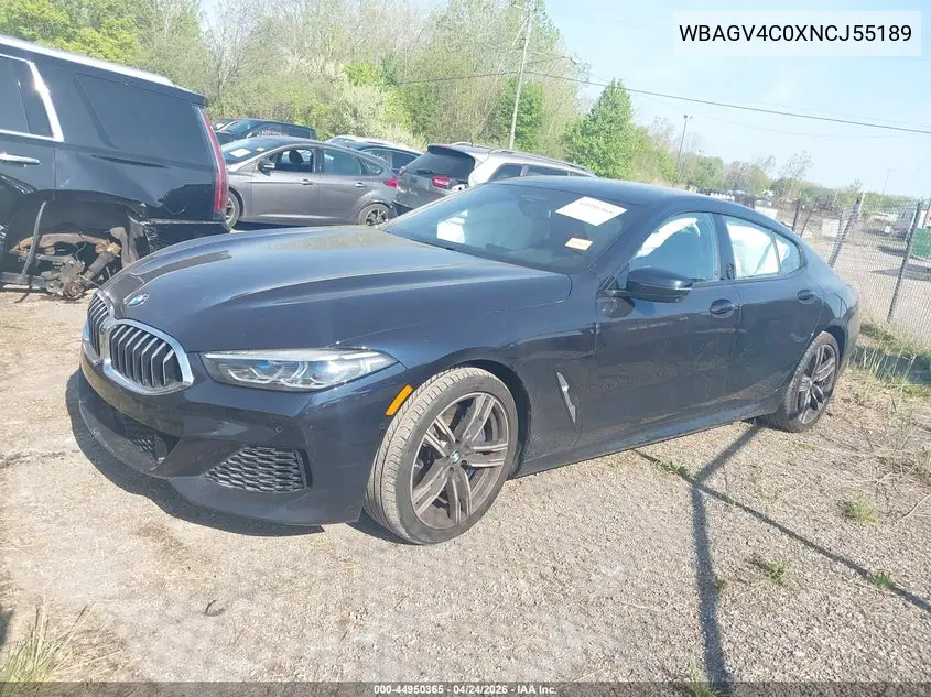 2022 BMW 840 Gran Coupe I xDrive VIN: WBAGV4C0XNCJ55189 Lot: 44950365