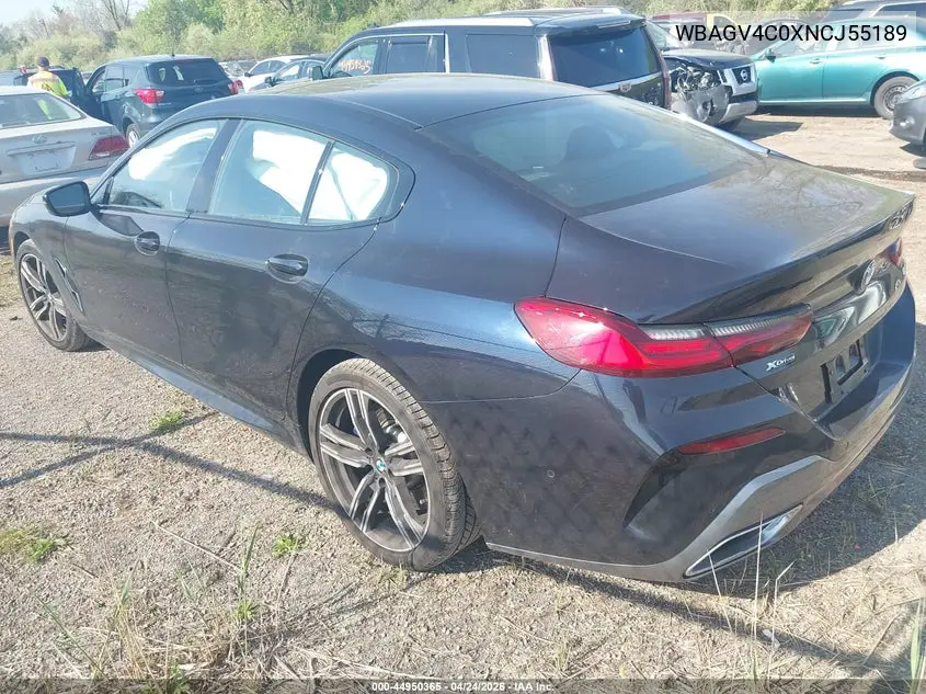 2022 BMW 840 Gran Coupe I xDrive VIN: WBAGV4C0XNCJ55189 Lot: 44950365