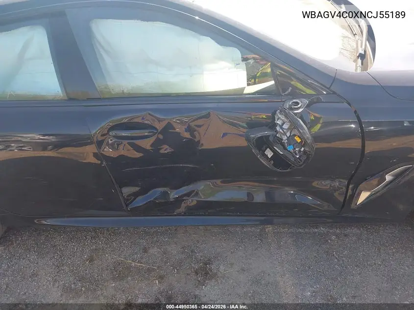 2022 BMW 840 Gran Coupe I xDrive VIN: WBAGV4C0XNCJ55189 Lot: 44950365