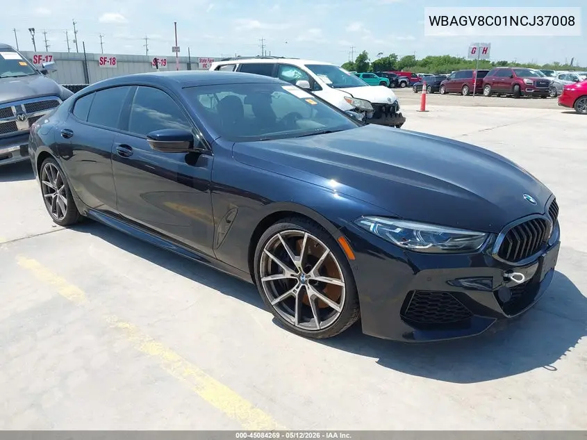 2022 BMW M850I Gtan Coupe xDrive VIN: WBAGV8C01NCJ37008 Lot: 45084269