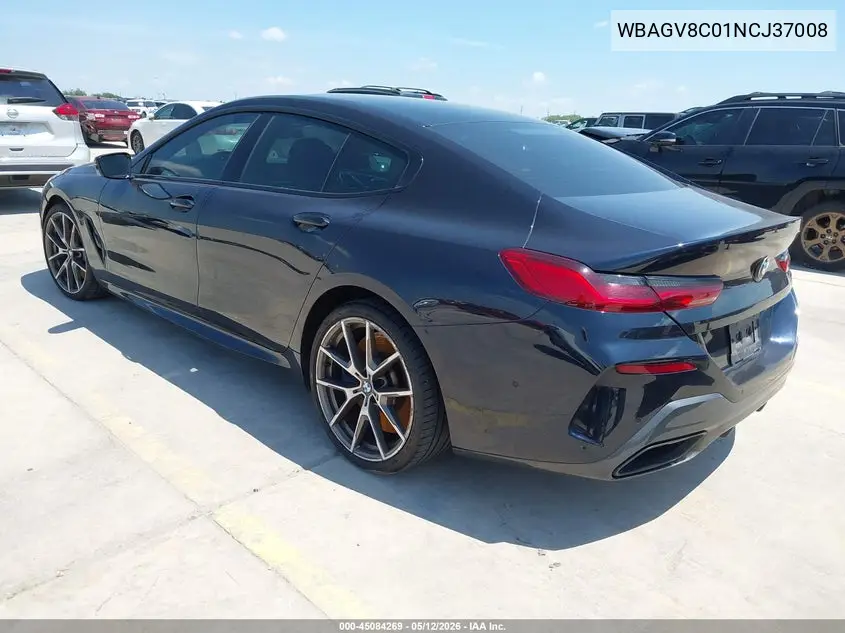 2022 BMW M850I Gtan Coupe xDrive VIN: WBAGV8C01NCJ37008 Lot: 45084269