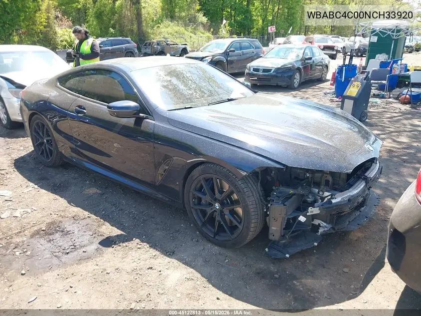 2022 BMW M850I xDrive VIN: WBABC4C00NCH33920 Lot: 45127813