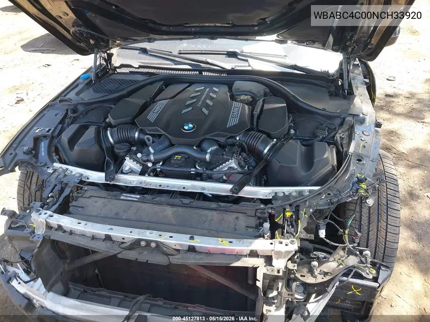 2022 BMW M850I xDrive VIN: WBABC4C00NCH33920 Lot: 45127813