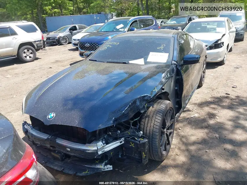 2022 BMW M850I xDrive VIN: WBABC4C00NCH33920 Lot: 45127813