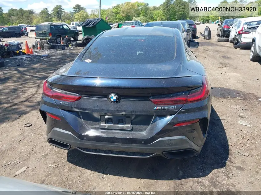 2022 BMW M850I xDrive VIN: WBABC4C00NCH33920 Lot: 45127813
