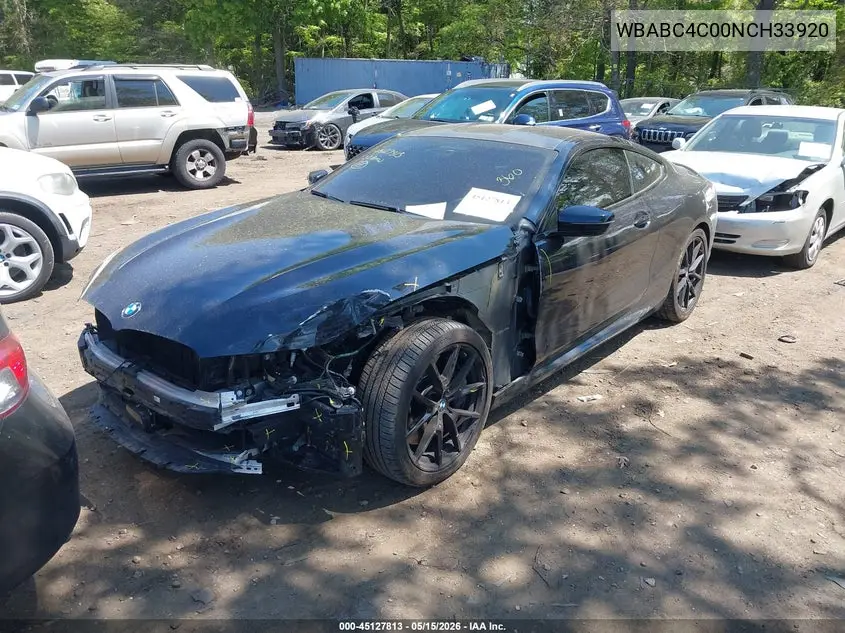 2022 BMW M850I xDrive VIN: WBABC4C00NCH33920 Lot: 45127813