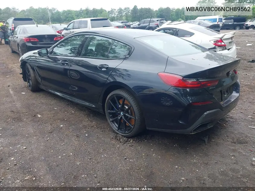 2022 BMW M850I Gtan Coupe xDrive VIN: WBAGV8C06NCH89562 Lot: 45232539