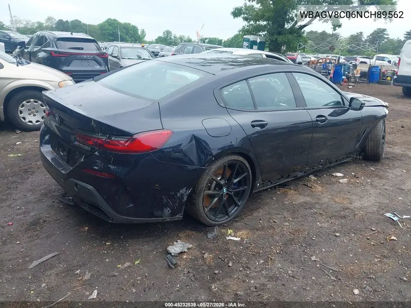 2022 BMW M850I Gtan Coupe xDrive VIN: WBAGV8C06NCH89562 Lot: 45232539
