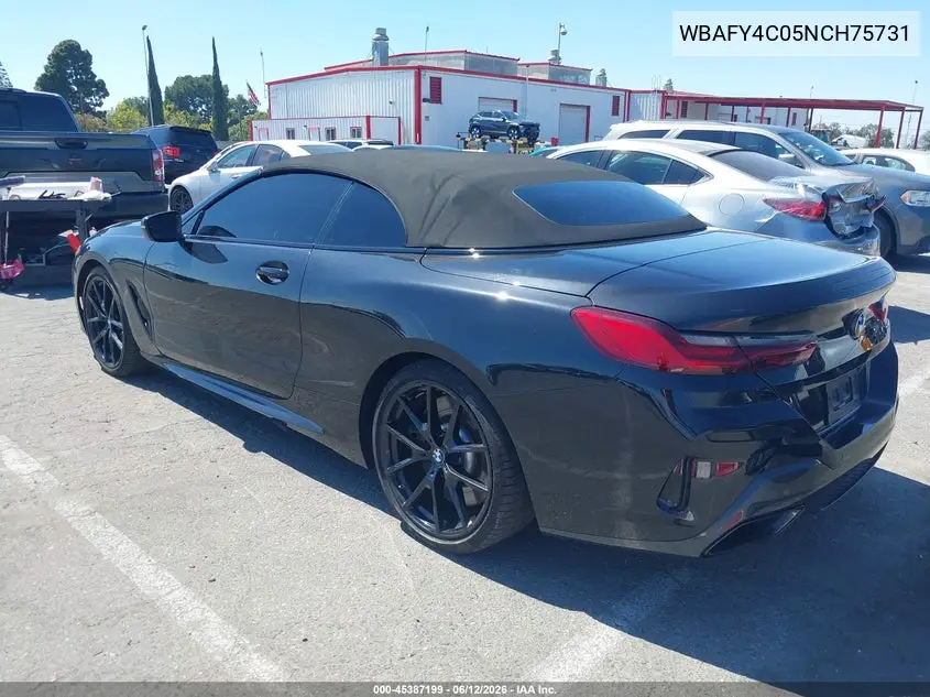 2022 BMW M850I xDrive VIN: WBAFY4C05NCH75731 Lot: 45387199
