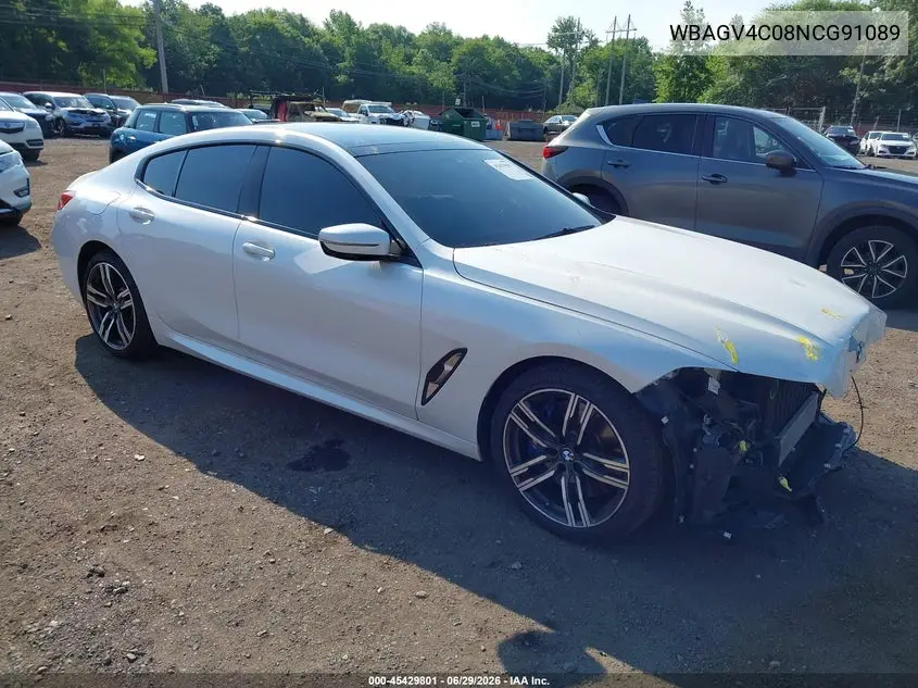 2022 BMW 840 Gran Coupe I xDrive VIN: WBAGV4C08NCG91089 Lot: 45429801