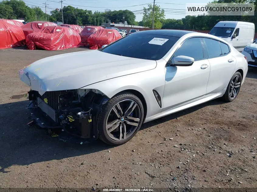 2022 BMW 840 Gran Coupe I xDrive VIN: WBAGV4C08NCG91089 Lot: 45429801