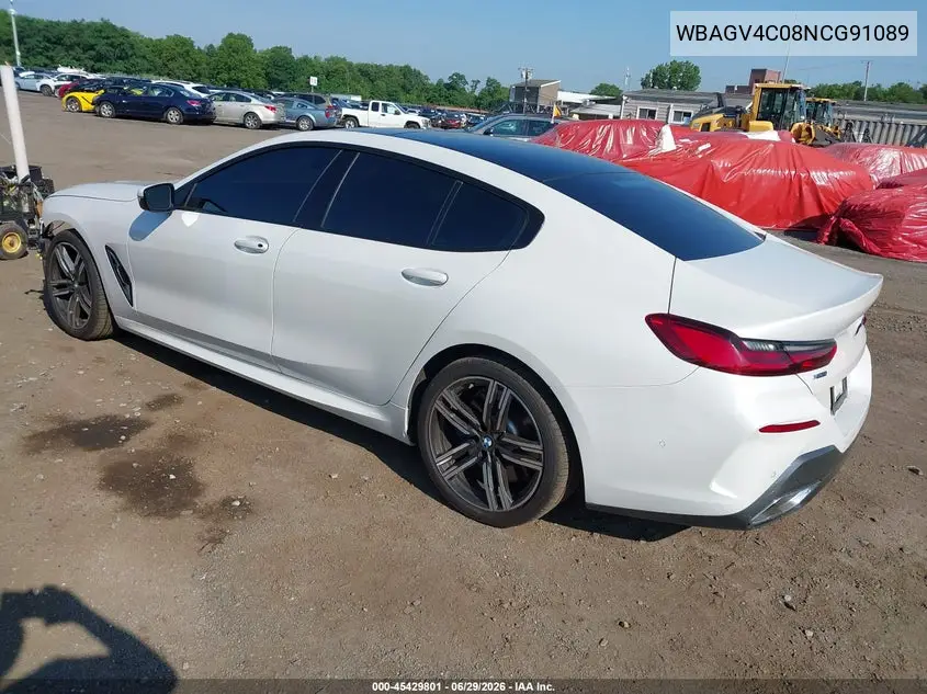 2022 BMW 840 Gran Coupe I xDrive VIN: WBAGV4C08NCG91089 Lot: 45429801