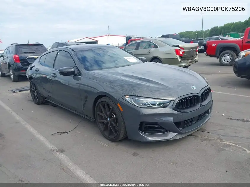 2023 BMW M850I Gtan Coupe xDrive VIN: WBAGV8C00PCK75206 Lot: 45441540