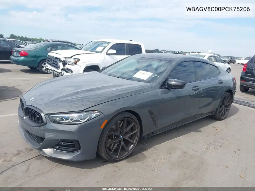 2023 BMW M850I Gtan Coupe xDrive VIN: WBAGV8C00PCK75206 Lot: 45441540