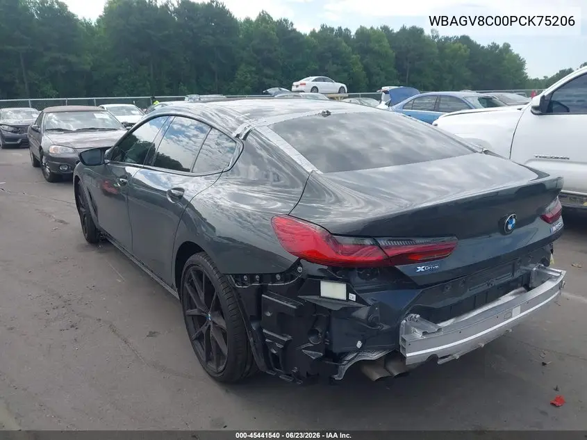 2023 BMW M850I Gtan Coupe xDrive VIN: WBAGV8C00PCK75206 Lot: 45441540