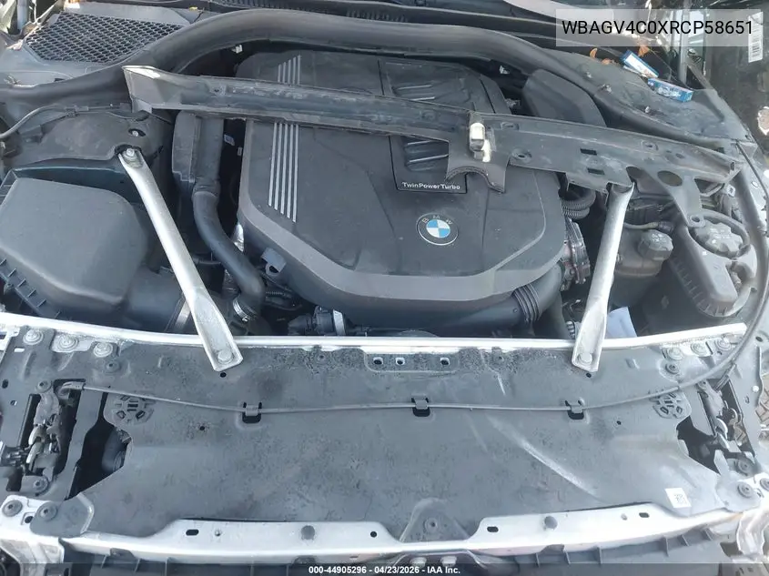 2024 BMW 840I Gran Coupe xDrive VIN: WBAGV4C0XRCP58651 Lot: 44905296