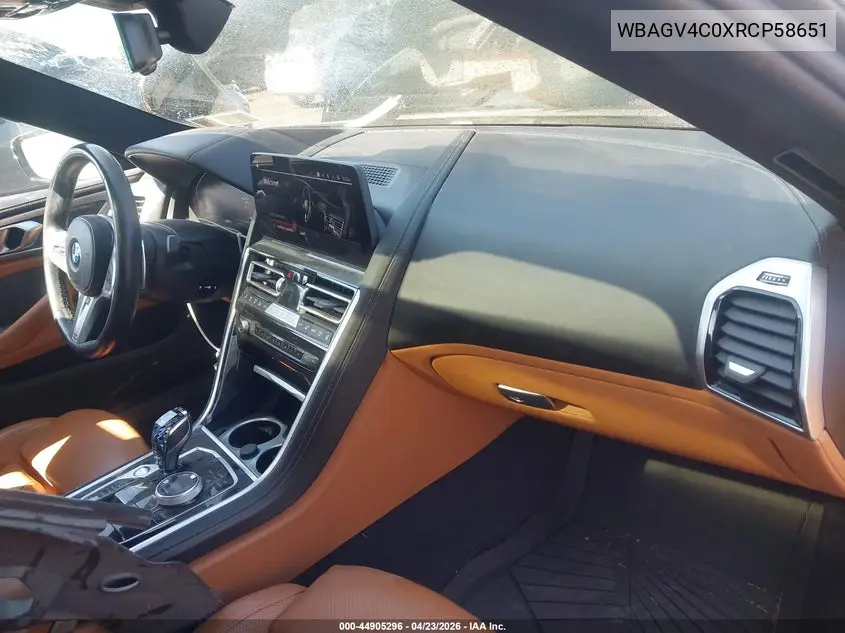 2024 BMW 840I Gran Coupe xDrive VIN: WBAGV4C0XRCP58651 Lot: 44905296