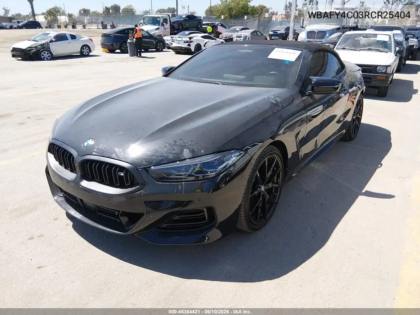 2024 BMW M850I xDrive VIN: WBAFY4C03RCR25404 Lot: 45364421