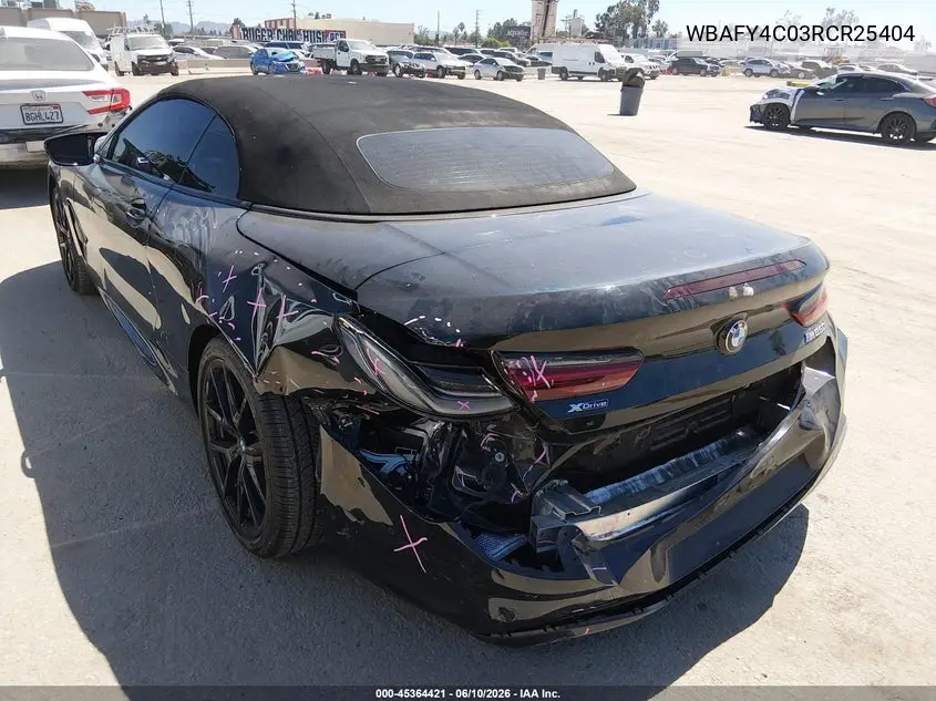 2024 BMW M850I xDrive VIN: WBAFY4C03RCR25404 Lot: 45364421