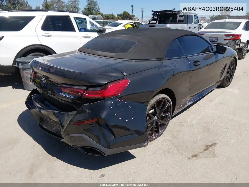 2024 BMW M850I xDrive VIN: WBAFY4C03RCR25404 Lot: 45364421