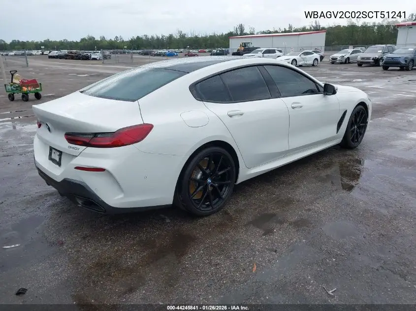 2025 BMW 840I Gran Coupe VIN: WBAGV2C02SCT51241 Lot: 44245841