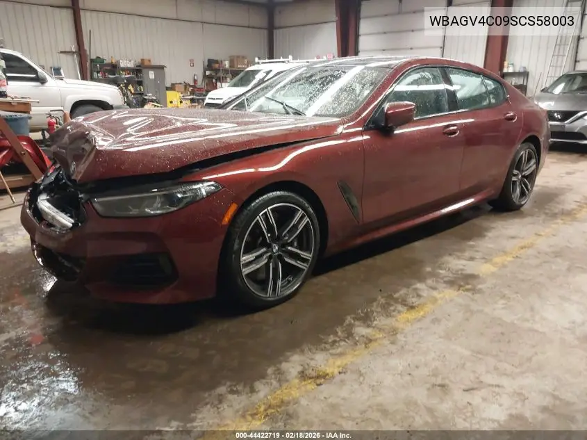 2025 BMW 840I Gran Coupe xDrive VIN: WBAGV4C09SCS58003 Lot: 44422719