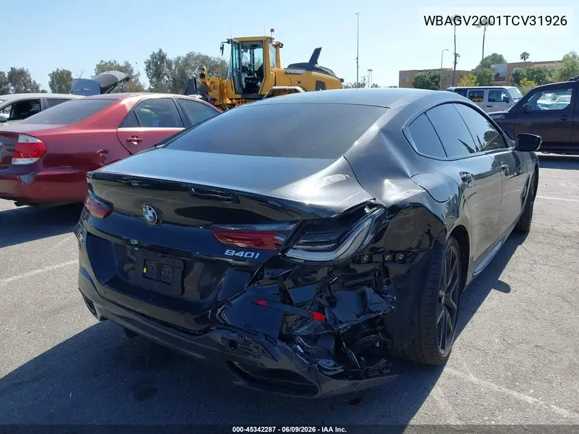 2026 BMW 840I Gran Coupe VIN: WBAGV2C01TCV31926 Lot: 45342287