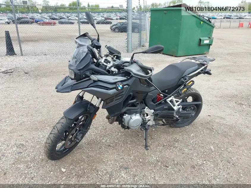 2022 BMW F 750 Gs VIN: WB10B1804N6F72973 Lot: 45052140