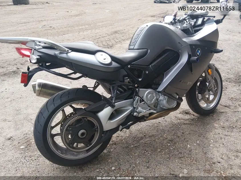 2008 BMW F800 St VIN: WB10244078ZR11653 Lot: 45204170