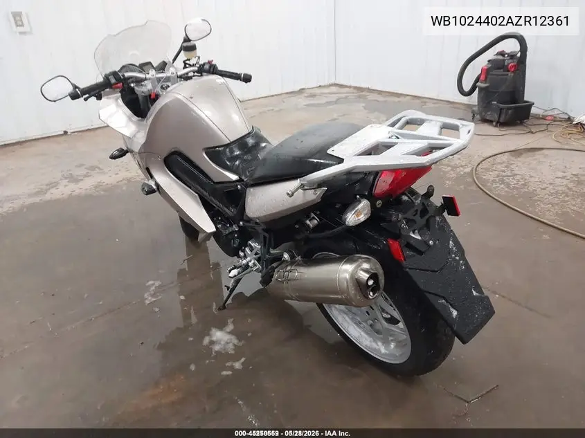 2010 BMW F800 St VIN: WB1024402AZR12361 Lot: 45250559