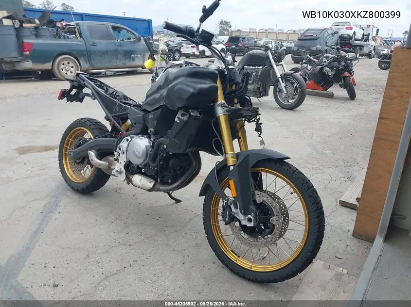 2019 BMW F 850 Gs Adventure VIN: WB10K030XKZ800399 Lot: 45205902