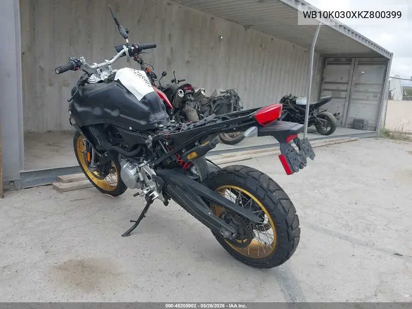 2019 BMW F 850 Gs Adventure VIN: WB10K030XKZ800399 Lot: 45205902