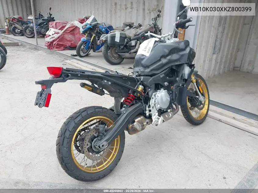 2019 BMW F 850 Gs Adventure VIN: WB10K030XKZ800399 Lot: 45205902