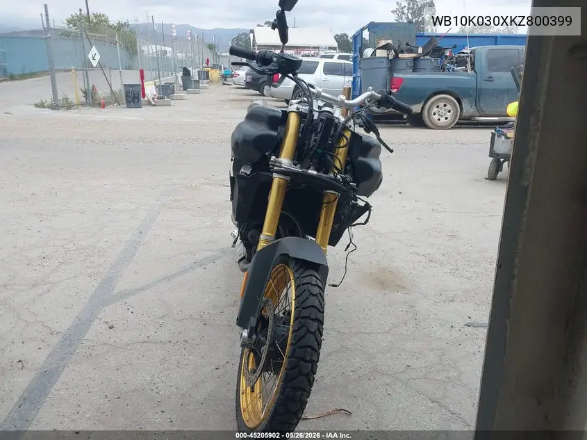 2019 BMW F 850 Gs Adventure VIN: WB10K030XKZ800399 Lot: 45205902