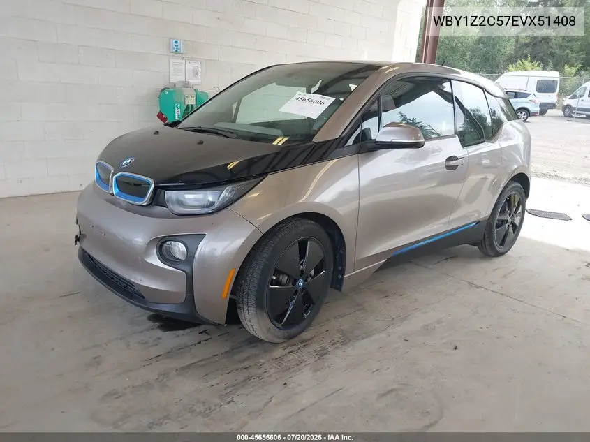 2014 BMW I3 VIN: WBY1Z2C57EVX51408 Lot: 45656606