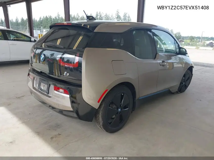 2014 BMW I3 VIN: WBY1Z2C57EVX51408 Lot: 45656606
