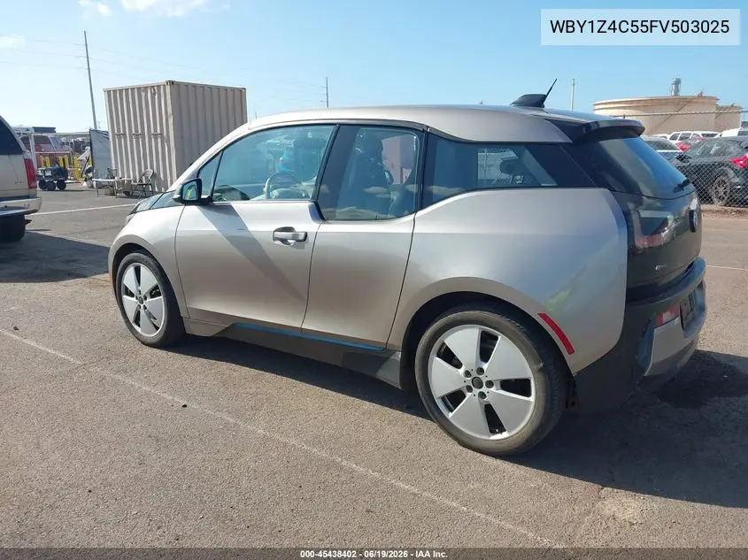 2015 BMW I3 Base W/Range Extender VIN: WBY1Z4C55FV503025 Lot: 45438402